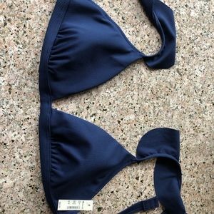 Madewell ribbed ruffle strap bikini top